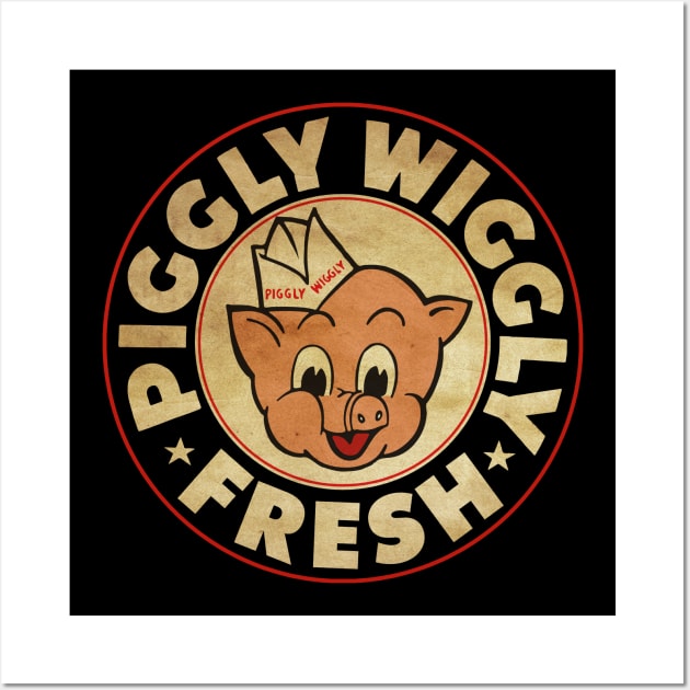 Piggly Wiggly Fresh | Black Style Wall Art by sikecilbandel